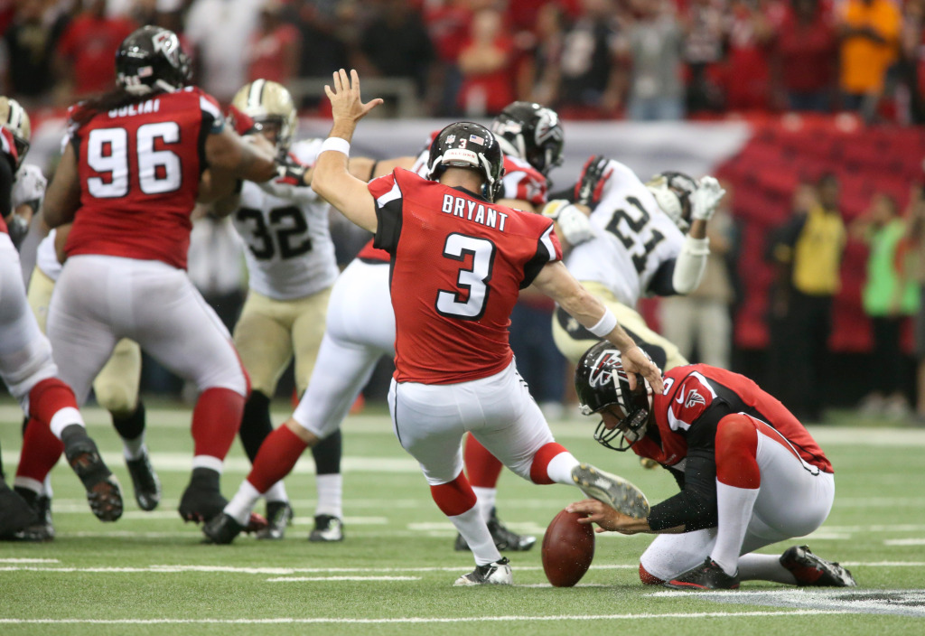 Matt Bryant was devastated after missing tying PAT for the Falcons