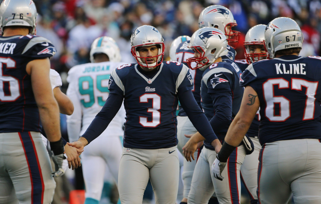 2015-2016 Stephen Gostkowski Patriots Team Issued Event Worn Jersey Size 48  - Juicy Lucy's Steakhouse