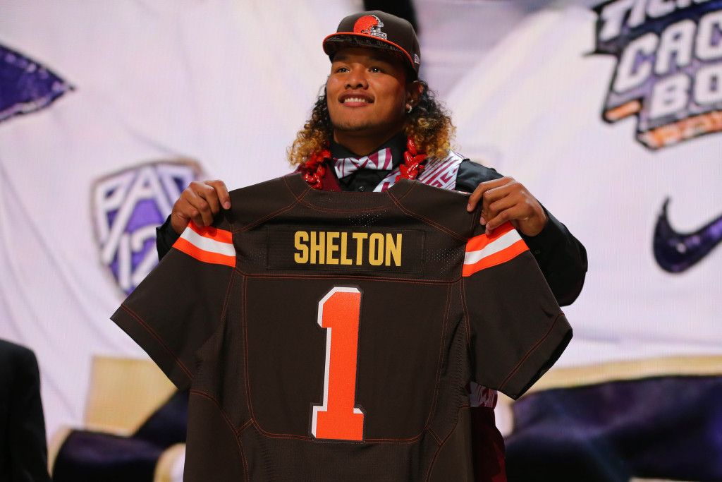 Danny Shelton Cleveland Browns Signed Autographed White #71 Jersey –