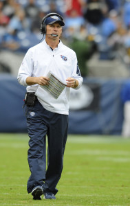 Oct 25, 2015; Nashville, TN, USA; Tennessee Titans head coach Ken Whisenhunt during the first half against the Atlanta Falcons at Nissan Stadium. Mandatory Credit: Christopher Hanewinckel-USA TODAY Sports