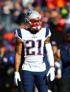 Jan 24, 2016; Denver, CO, USA; New England Patriots cornerback Malcolm Butler (21) against the Denver Broncos in the AFC Championship football game at Sports Authority Field at Mile High. Mandatory Credit: Mark J. Rebilas-USA TODAY Sports