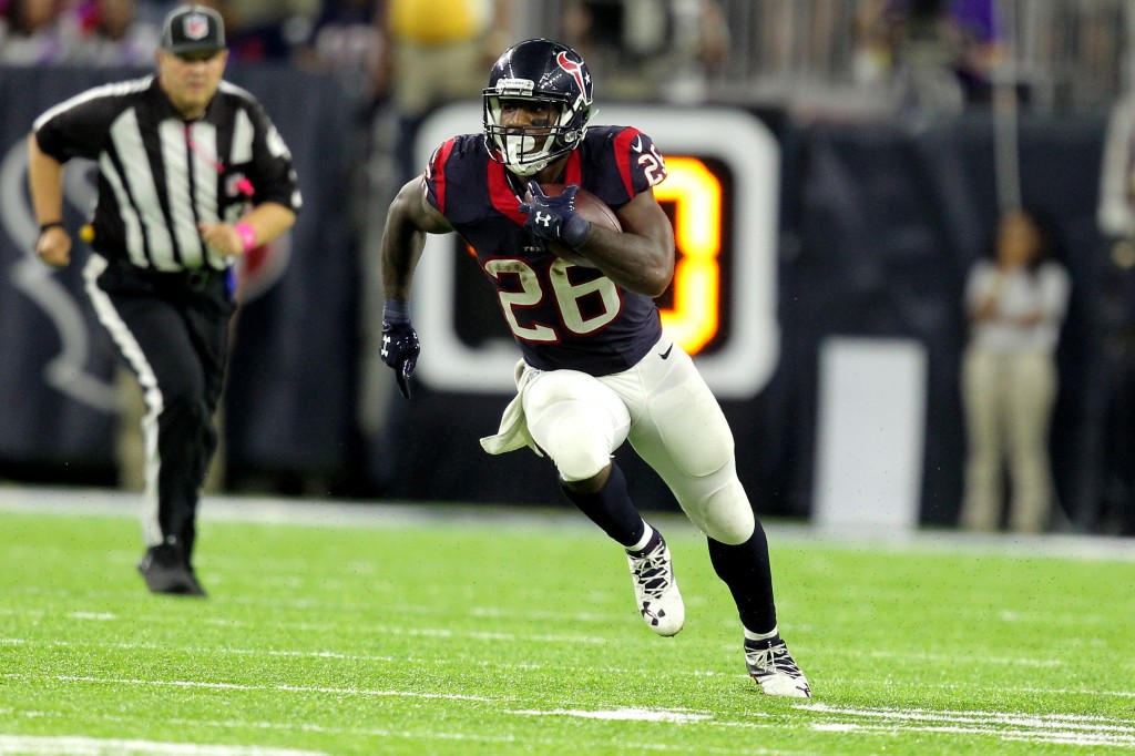 Lot Detail - Lamar Miller 10/16/2016 Houston Texans Game Used & Signed Home  Jersey - Photo Matched, Unwashed (NFL/PSA,RGU LOA)