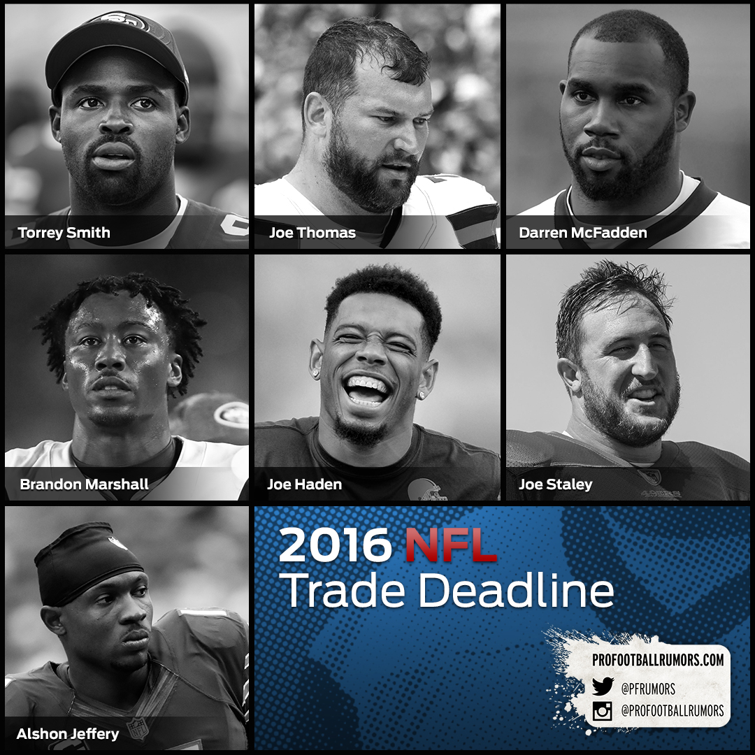 2016 NFL Trade Deadline Primer