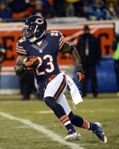 Dec 9, 2013; Chicago, IL, USA; Chicago Bears wide receiver Devin Hester (23) returns a kick off against the Dallas Cowboys during the first quarter at Soldier Field. Mandatory Credit: Mike DiNovo-USA TODAY Sports