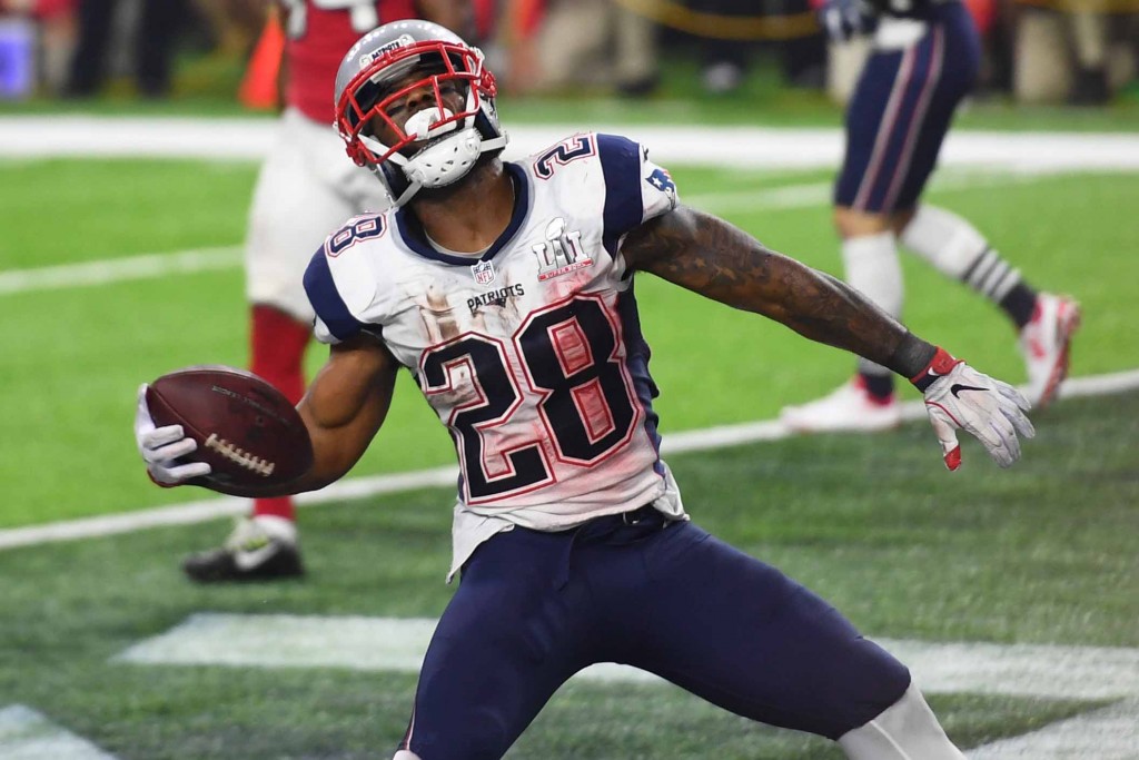 James White - NFL: Green Bay Packers at New England Patriots