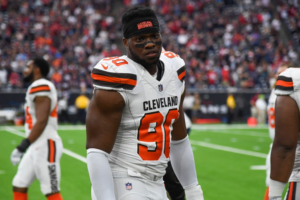 NFL Auction  STS - Browns Emmanuel Ogbah Game Used Jersey Size 42  (11/11/2018)