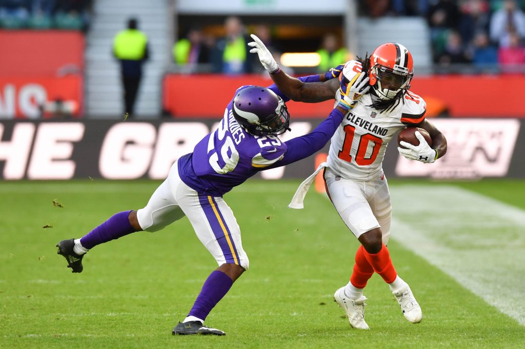 Houston Texans wide receiver Sammie Coates (18) during the second half of  an NFL football game against the New England Patriots, Sunday, Sept. 9,  2018, in Foxborough, Mass. (AP Photo/Stew Milne Stock