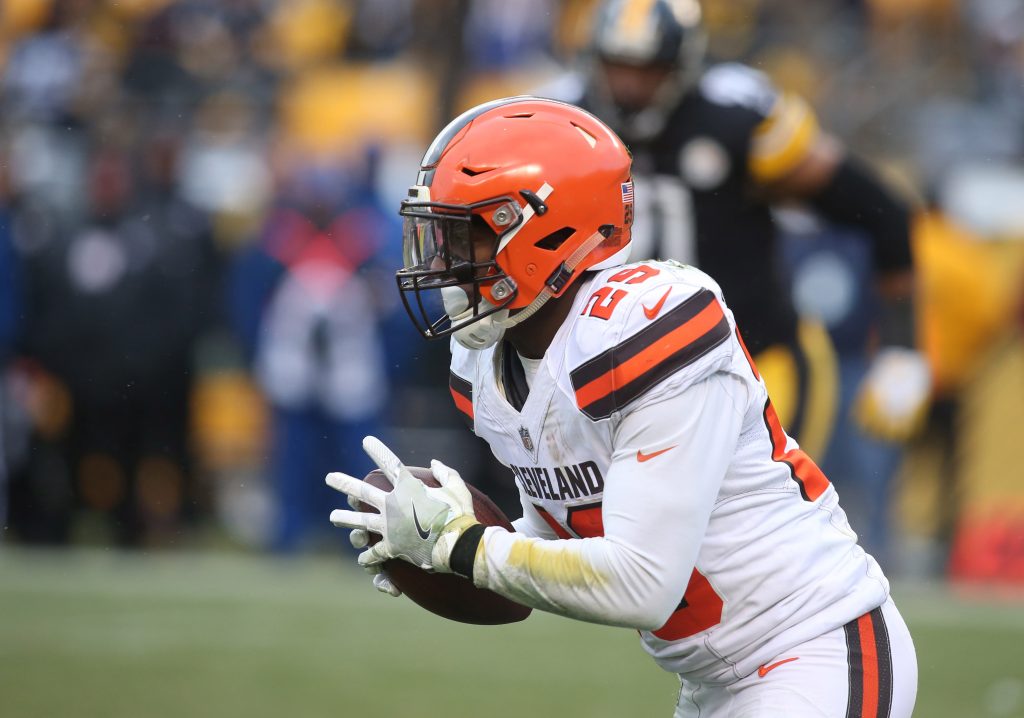 Houston Texans running back Duke Johnson (25) lines up between