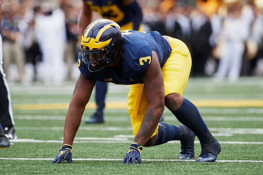 Rashan Gary (Michigan DL #3) Vs. Ohio State 2018 