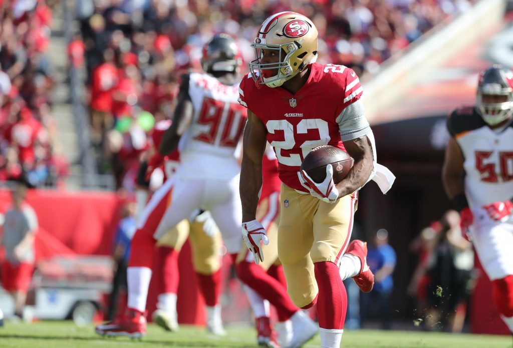 49ers trade Matt Breida to Dolphins to draft Colton McKivitz