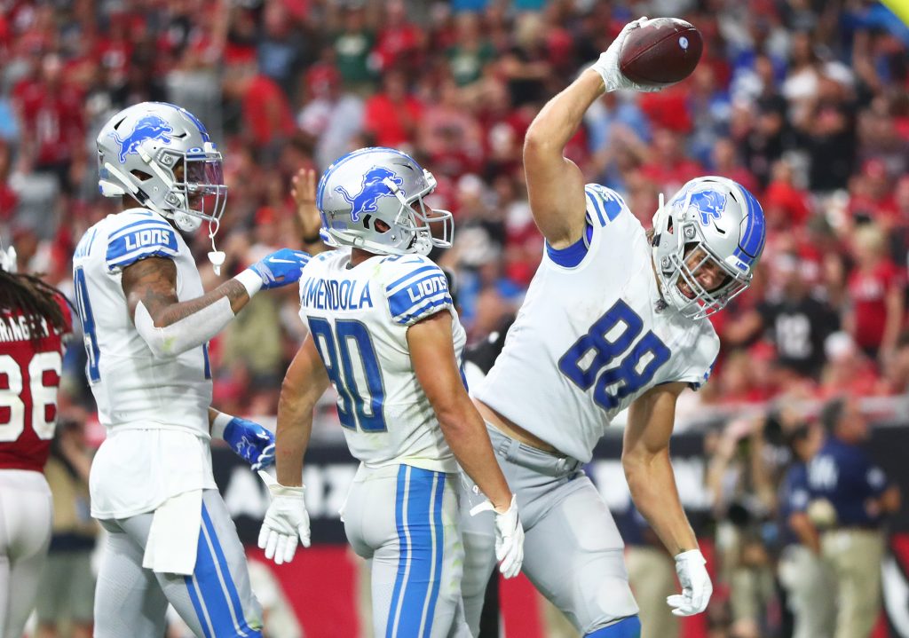 Detroit Lions tight end TJ Hockenson out for season after thumb surgery