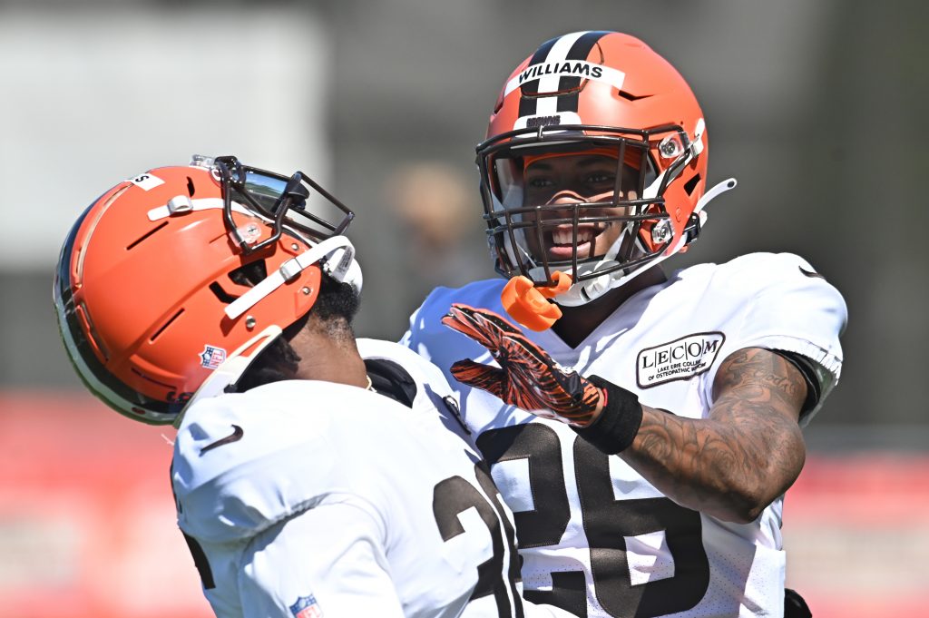 Grant Delpit, Greedy Williams participating in Browns OTAs