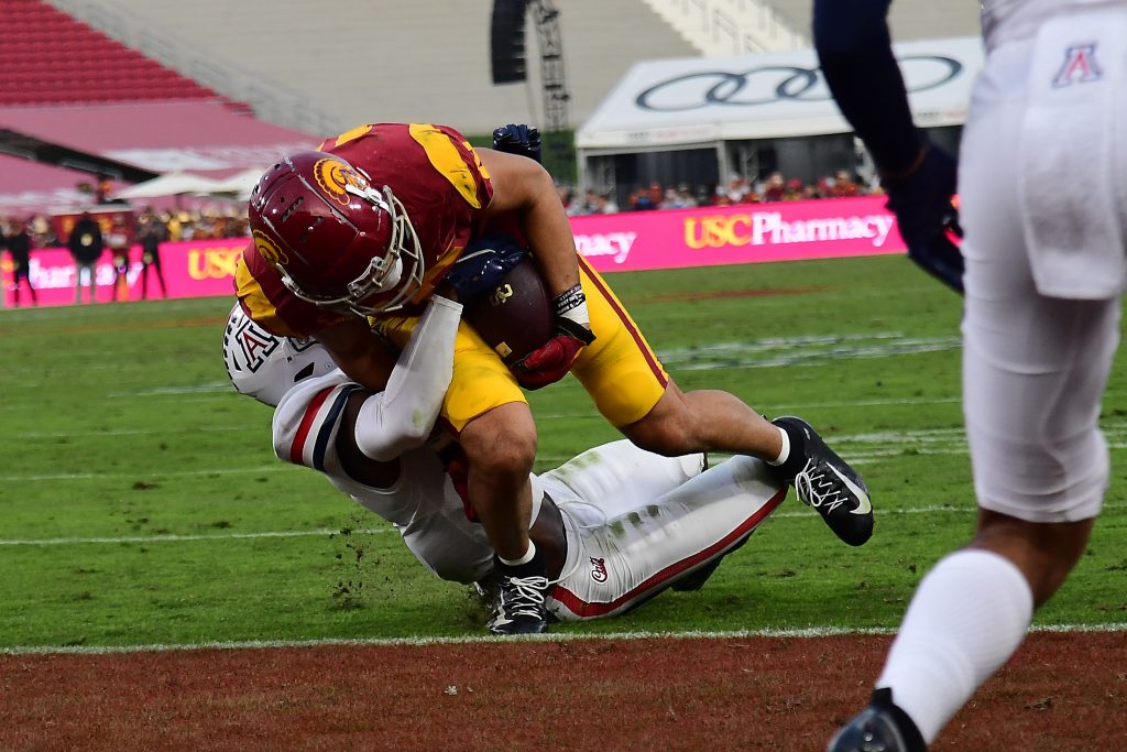 Atlanta Falcons select USC WR Drake London with the 8th pick. Grade: B