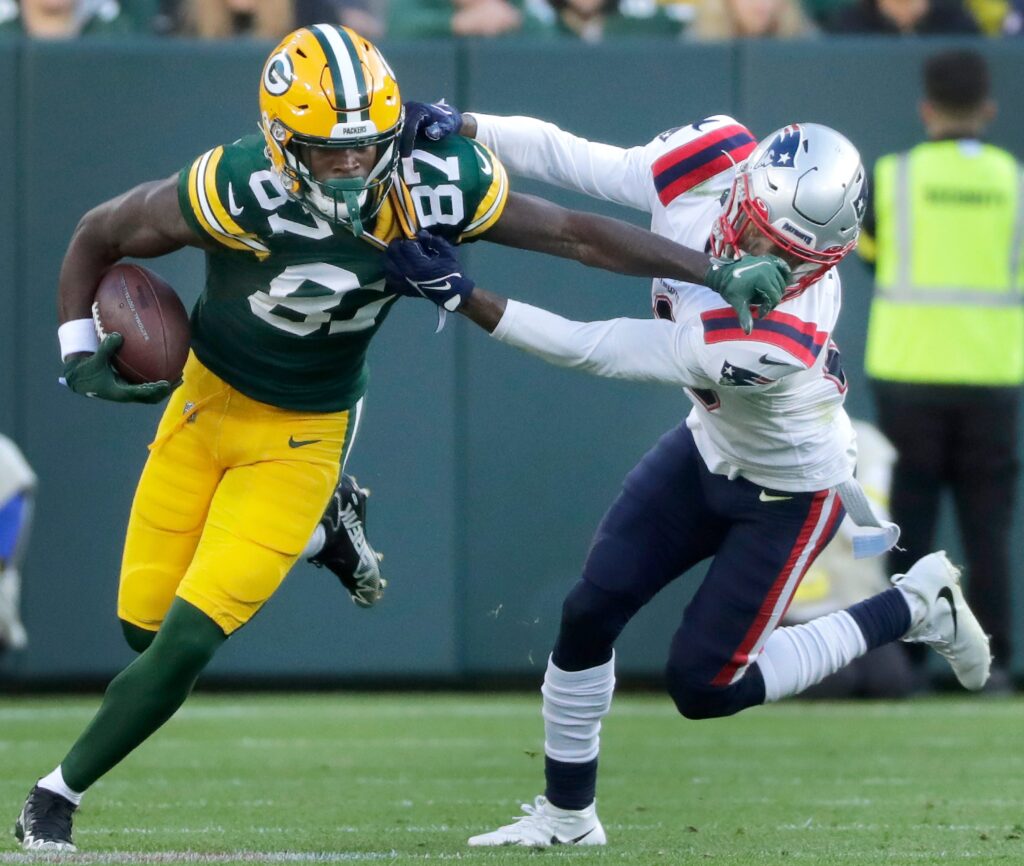 Romeo Doubs injury: Packers WR has high-ankle sprain, likely to miss a few  weeks - Acme Packing Company