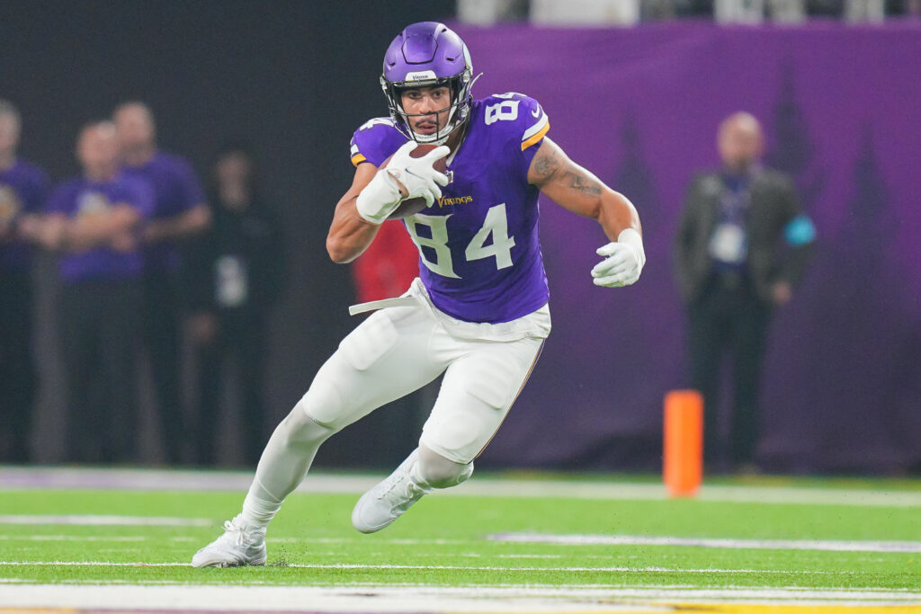 Josh Oliver and Justin Jefferson and Minnesota Vikings — Vikings Lose Oliver to Torn Biceps; Tight End Expected to Miss Remainder of 2026